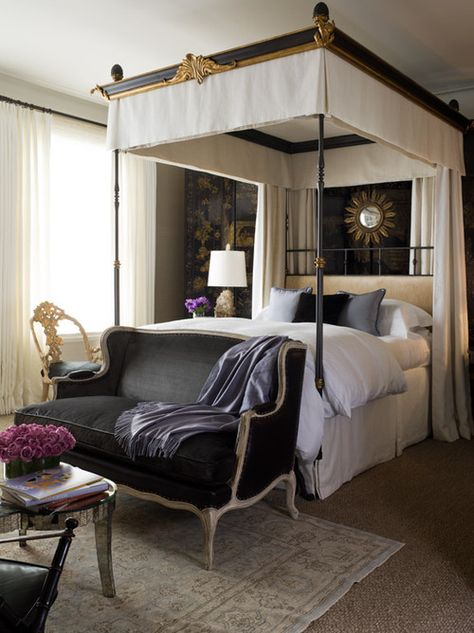 Pacific Heights Georgian mansion, San Francisco. Cecilie Starin Design. Eclectic Glam Bedroom, Glam Bedroom, Affordable Interior Design, Four Poster, Poster Bed, Home Goods Decor, Dreamy Bedrooms, Canopy Bed, Elegant Interiors