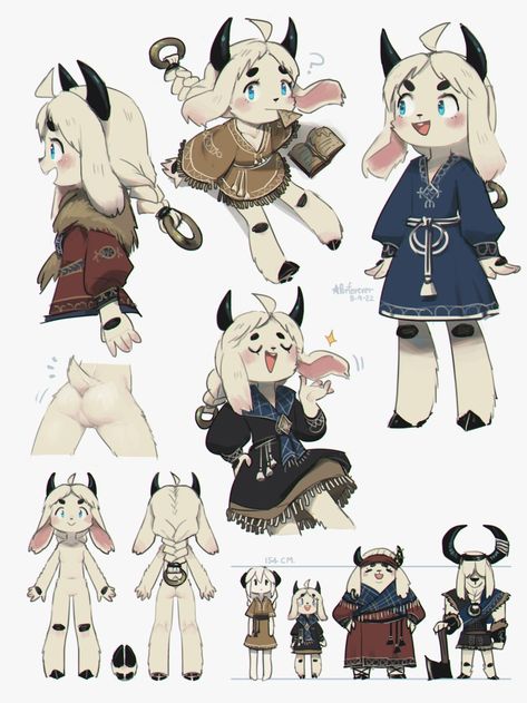 Goat Art, Hybrid Art, Cute Goats, Creature Design, Creature Art, Art Reference Poses, Character Design Inspiration, Character Concept, Anime Character Design