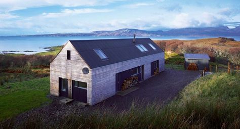 A Sustainable Long House - Homebuilding & Renovating Rural Architecture, Self Build Houses, Long House, Modern Barn House, Bungalow Design, The Shed, Shed Homes, Modern Barn, Eco House