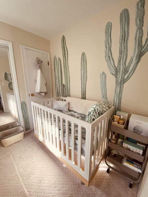 Nov 30, 2019 - Cactus desert nursery theme oeuf furniture Desert Nursery Theme Bohemian, Hacienda Style Nursery, Nursery Ideas Western Boho, Cactus Nursery Ideas, Cactus Desert Nursery, Southwest Themed Nursery, Cactus Nursery Decor, Dessert Themed Nursery, Wild West Nursery Theme