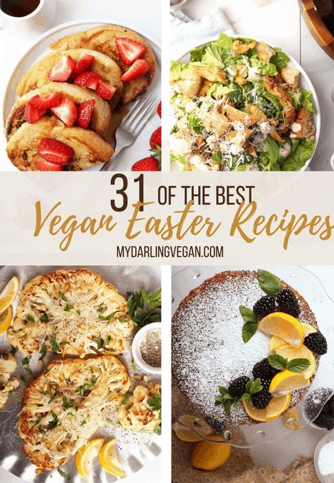 Mar 6, 2021 - All your vegan Easter recipes in one place. From brunch to dinner to dessert, here is a roundup that covers all the recipes you need to celebrate spring. Vegan Mothers Day Dinner, Vegan Easter Dinner, Vegan Easter Recipes, Spring Recipes Dessert, Mothers Day Dinner, Vegan Easter, Vegan Holiday Recipes, Easter Brunch Food, Easter Dinner Recipes