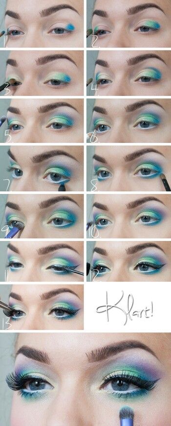 * Mermaid Eye Makeup, Carnaval Make-up, Mermaid Eyes, Fantasy Make-up, Linda Hallberg, Best Makeup Tips, Mermaid Makeup, Mermaid Costume, Eyeshadow Tutorial