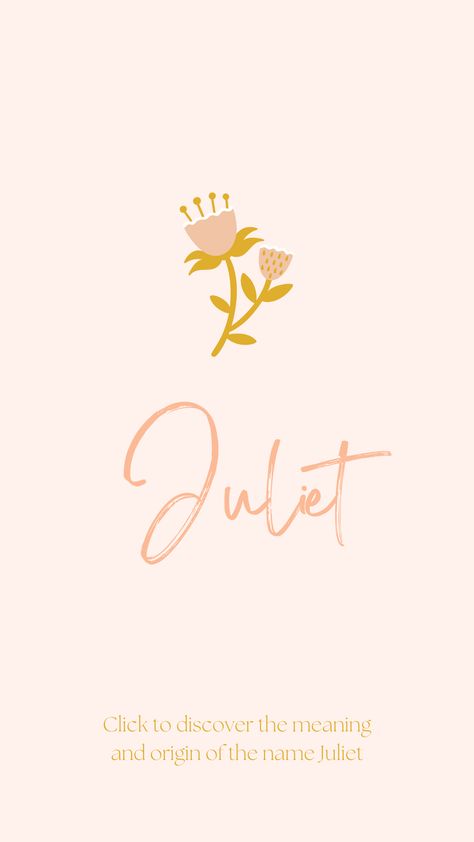 Discover the meaning and origin of the name Juliet. Juliet Name Meaning, Juliet Name, Uncommon Baby Names, Names For Girls, Tragic Love, Tragic Love Stories, Fancy Words