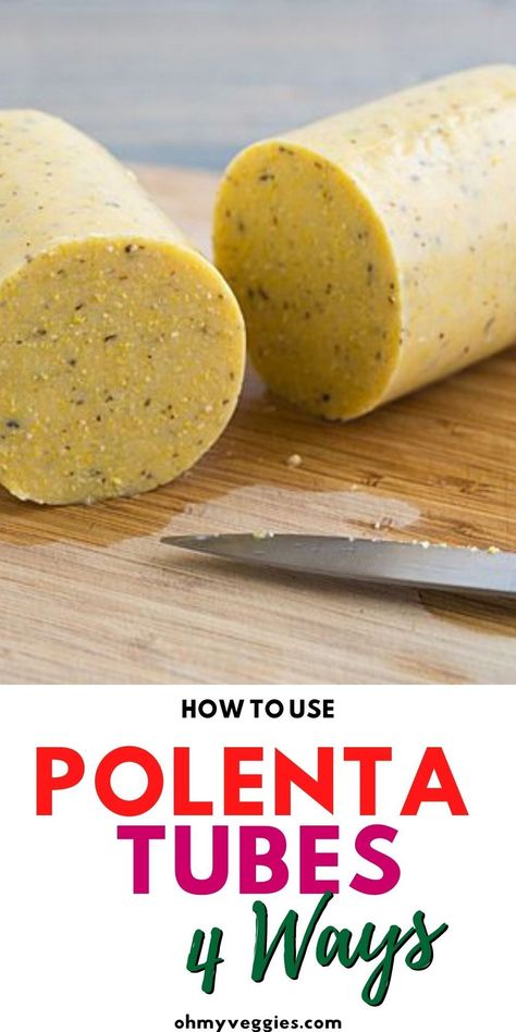 Dishes With Polenta, Cauliflower Polenta Recipe, Grilled Polenta Rounds, Best Polenta Recipe Meals, How To Cook Polenta Recipe, Fried Polenta Recipes Dinners, Polenta And Beans, Polenta With Pesto, Tube Polenta Recipes Healthy