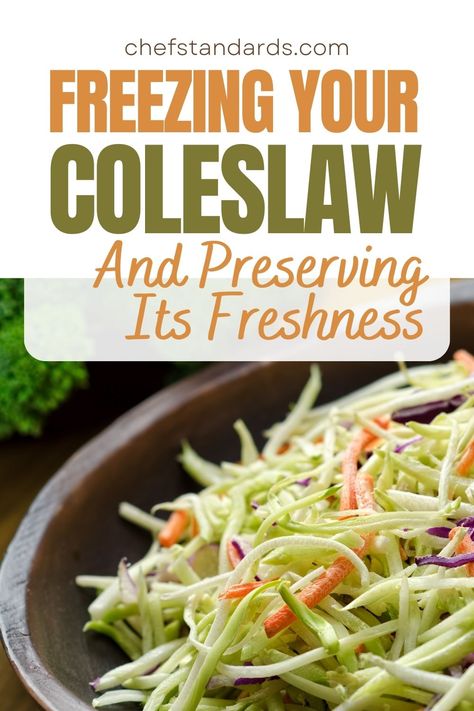 Find out whether you can freeze coleslaw, what type is suitable for freezing, how to freeze it properly, and how to defrost it the right way. Can You Freeze Coleslaw, Freezing Coleslaw, Freezer Coleslaw Recipe, Freezer Slaw Recipe, Can You Freeze Broccoli, Freezer Slaw, Slaw Recipe, Broccoli Slaw, Cole Slaw