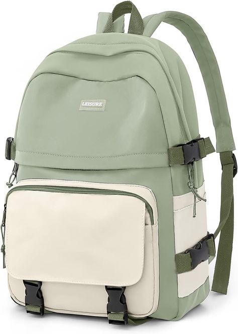 Lightweight backpack For Girls Middle School,cute College School Bags,14 Inch Laptop Bookbag Women,Travel Rucksack For Sports,carry on backpacks for High School(Green) Backpacks For High School, High School Backpack, Big Backpacks, School Bag College, Green School, Green Backpacks, White Backpack, Travel Rucksack, School Things