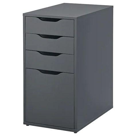 ALEX Drawer unit/drop file storage - gray - IKEA Ikea File Storage, Ikea File Cabinet, Karlby Countertop, Office Drawer, Alex Drawer, Wood Countertop, Ikea Alex, Ikea Website, Painted Drawers