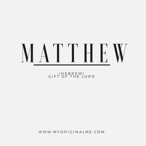 The name Matthew means: gift of the lord. Matthew Name Meaning, Matthew Tattoo Name, Matthew Meaning, Classy Names, Matthew Name, Slime Names, 2026 Wedding, Matthew Bible, Meaningful Baby Names