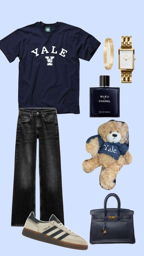 Collage Ivy League outfit Yale university Ivy League Outfits, Ivy League Outfit, American Ivy Style, Ivy League Style, Ivy Style, Yale University, Ivy League, New Era, Ivy