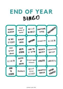 End of year bingo game that encourages students to compliment each other.  #teaching #endofyear #compliment End Of Year Bingo, Bingo Games, Morning Work, Student Writing, Student Encouragement, End Of Year, Teacher Newsletter, Student Work, Educational Materials