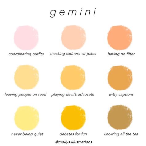 Gemini Colour Palette, Gemini Colours, Gemini Color Palette, Gemini Sun Aesthetic, Gemini Colors, Gemini Palette, Gemini Things, Gemini Aesthetic, Astro Aesthetic