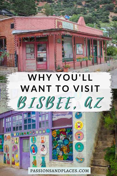 Arizona Day Trips, Arizona Bucket List, Intriguing Art, Bisbee Arizona, Arizona Adventure, Arizona Trip, Arizona Vacation, Visit Arizona, Arizona Road Trip