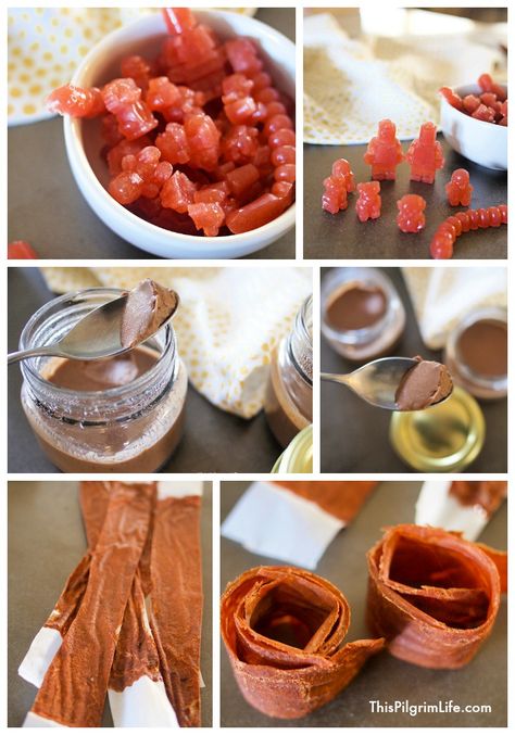 Homemade Chewy Gummies, Real Fruit & Veg Strips, & Dairy-Free Chocolate Pudding! - This Pilgrim Life Homemade Snack Recipes, Pudding Healthy, Easy Homemade Snacks, Homemade Snacks Recipes, Homemade Gummies, Pilgrim Life, Fruit Strips, Snacks Kids, Healthy Snacks List