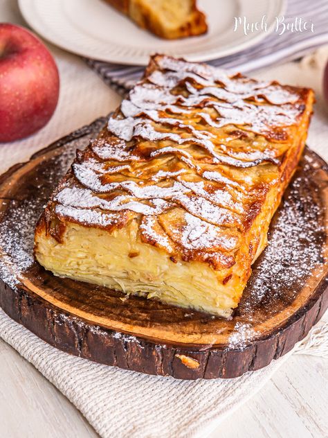 Invisible Apple Cake - Much Butter Ww Apple Cake Recipe, Invisible Apple Cake Hungry Happens, Buttermilk Apple Cake, Invisible Apple Cake In A Loaf Pan, Apple Trifle Desserts, Invisible Apple Cake Recipe, Invisible Apple Cake, Keto Apple Cake, Fuji Apple Recipes