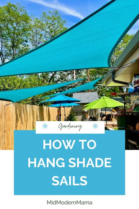 Triangular Shade Sail, Triangular Shade Sail Ideas, Triangle Canopy Outdoor Patios, Shade Sails For Privacy, Shade Sails Backyard, Waterproof Sail Shades For Patio, Pool Shades Ideas, Patio Sale Shade, How To Install Shade Sails