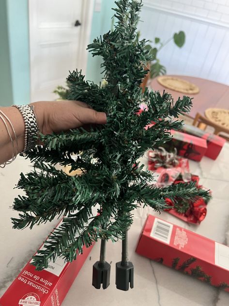 Dollar Tree Christmas Tree Swag, Christmas Container Ideas, Dollar Tree Mini Christmas Tree Ideas, Winter Centerpieces Diy, Dollar Tree Christmas Crafts Diy Projects, Small Porch Christmas Decor, Dollar Tree Christmas Wreaths Diy, Dollar Tree Christmas Tree Ideas, Dollar Store Christmas Decorations Diy