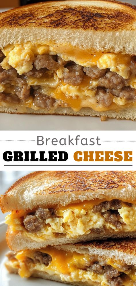 Breakfast Grilled Cheese Grilled Cheese Breakfast Sandwich, Fried Chicken Breakfast Sandwich, Grilled Cheese With Egg, Easy Savory Breakfast Ideas Quick, Best Breakfast Sandwich Recipe, Smoker Breakfast Recipes, Eggslut Sandwich, Easy Breakfast Sandwich Ideas, Breakfast Ideas Salty