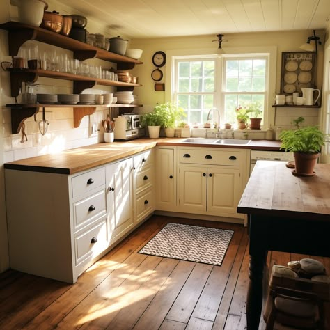 Eco Revive - Latte - Wash+Dry™ Mats Tiny House Kitchen Ideas, Farm Kitchens, Small Cottage Kitchen, Cozy Kitchen, Dream House Interior, Cottage Kitchen, Underfloor Heating, House Inspo, Country Kitchen