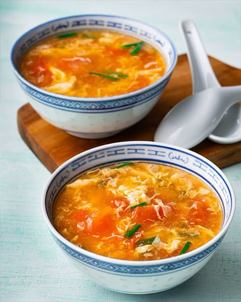 Tomato Egg Drop Soup, Marion Grasby Recipes, Marions Kitchen, Marion Grasby, Tomato Egg, Asian Soups, Marion's Kitchen, Soups And Sandwiches, Egg Drop Soup