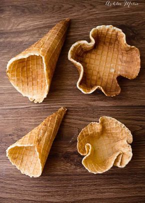 Waffle Cone Mix Recipe, Waffle Bowls Recipe, Waffle Cone Recipe With Waffle Iron, Sugar Cone Recipe, Waffle Cone Recipe Without Maker, Waffle Cones Recipe, Waffle Bowl Recipe, How To Make Waffle, Homemade Waffle Cones