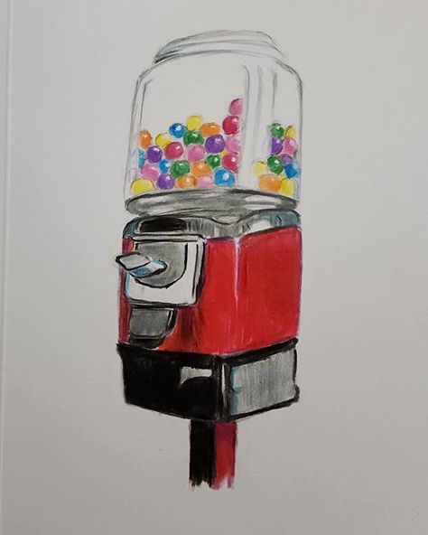 #gumball machine for a greeting card to be donated Colored pencils Based upon a Mastering colored pencils book from Pure-Crafts Publishing on Kindle Gumball Machine, Colored Pencils, Greeting Card, Pencil, Greeting Cards, Pure Products, Quick Saves, Color, Art