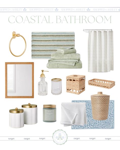 Solid Bathroom Wastebasket Tan - … curated on LTK Coastal Apartment Bathroom, Coastal Bathroom Aesthetic, Coastal Granddaughter Bathroom, Coastal Boho Bathroom, Jade Bedroom, Coastal Chic Bathroom, Coastal Guest Bathroom, Small Coastal Bathroom, Beige Bathroom Decor