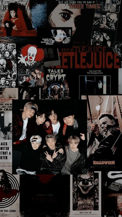 Bts Halloween Wallpaper, Wallpapers For Halloween, Halloween Lockscreen Aesthetic, Bts Dark Aesthetic, Aesthetic Halloween Wallpaper, T Aesthetic, Halloween Invitaciones, Bts Halloween, Halloween Layout