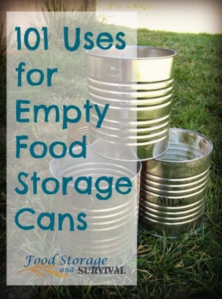 Next to plastic bags, food cans are one of the top things that make us wonder what else can be done with them. Stop throwing them away and start saving ‘em for crafty and useful projects. From tin can stilts to rocket stoves there is no end to the creative things you can do with … Recycled Tin Cans, Canned Food Storage, Tin Can Art, Aluminum Can Crafts, Recycled Tin, Tin Can Crafts, Formula Cans, Homestead Survival, Recycled Projects