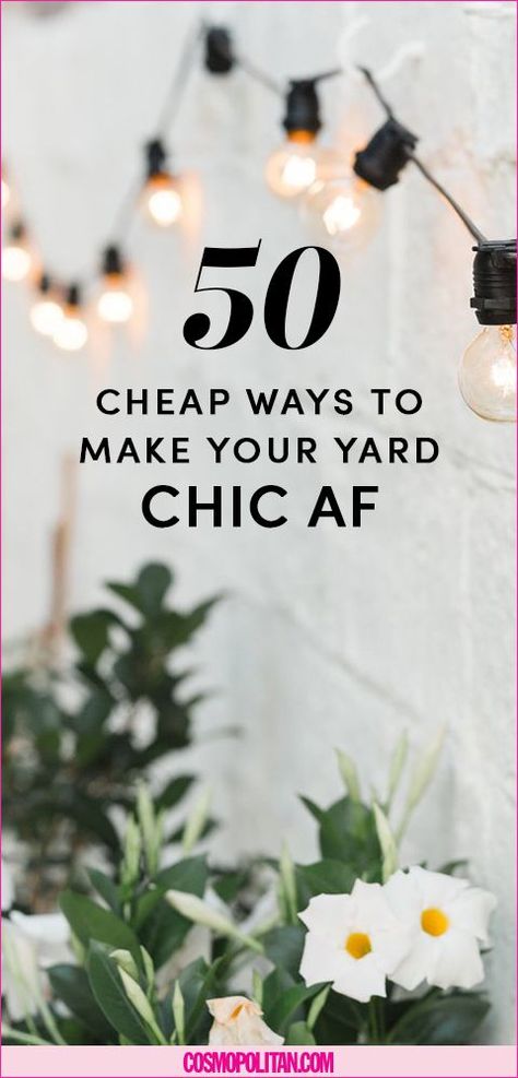 To Save This For Later...  - Cosmopolitan.com Diy Backyard Decor, Backyard Ideas For Small Yards, Backyard Design Ideas, Backyard Shade, Easy Backyard, Budget Patio, Backyard Lighting, Backyard Spaces, Inspire Me Home Decor