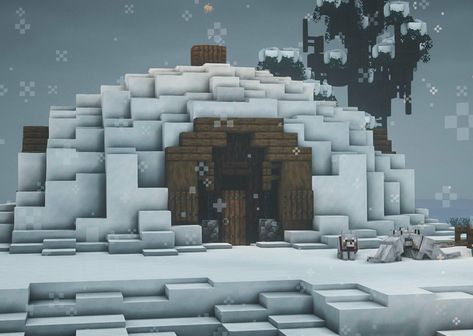 House In Snow, Minecraft Structures, Minecraft Interior Design, Minecraft House Plans, Snow House, Minecraft Farm, Minecraft Cottage, Cool Minecraft Creations, Minecraft Medieval