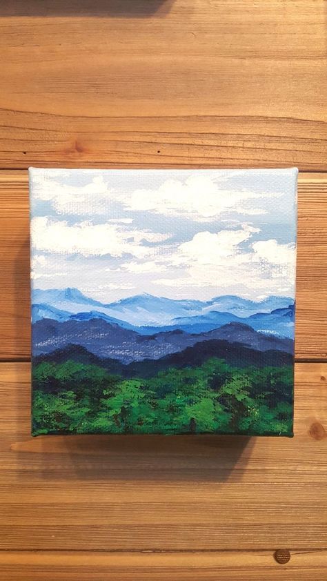 Windowsill Decor, Blowing Rock, Small Canvas Paintings, Cute Canvas Paintings, Small Canvas Art, Arte Inspo, Beginner Painting, Mini Canvas Art, Painting Art Projects