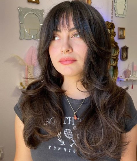 See-Through Bangs and Side Pieces Haircut Round Face, Types Of Haircuts, Flattering Bangs, Bangs Round Face, Anime Haircut, Cut Bangs, Choppy Haircuts, Bangs For Round Face, How To Cut Bangs