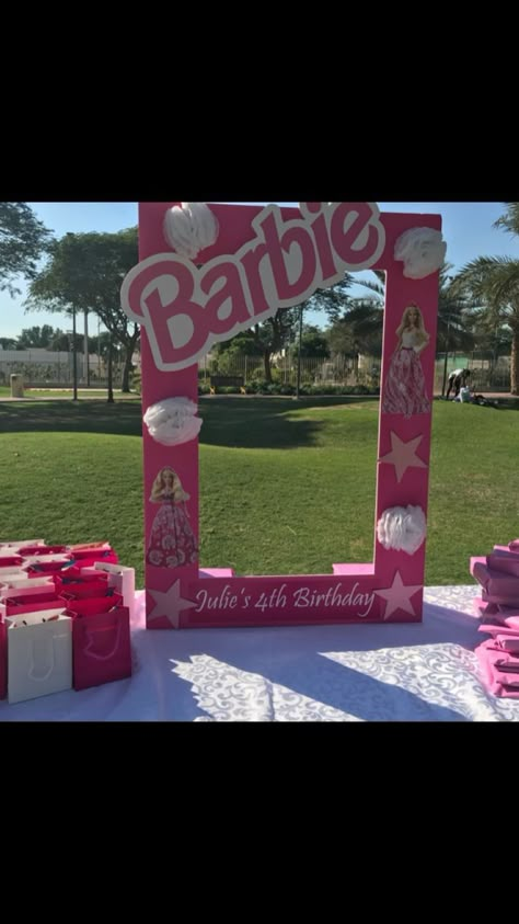 4 Tier Barbie Cake, Barbie Birthday Party Snack Ideas, Barbie Cake Ideas Easy, Mexican Barbie Party, Barbie Theme Ideas, Barbie And Ken Decorations, Ken And Barbie Party, Barbie And Ken Party Favors, Barbie Ken Party Ideas