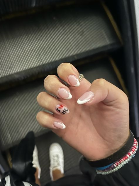 I Love Ny Nails, Nails I Love Me, Nails With Names On Them, I Heart Me Nails, Love Letter Nails, I Love Me Nails, Ny Nails, Euphoria Nails, Paris Nails