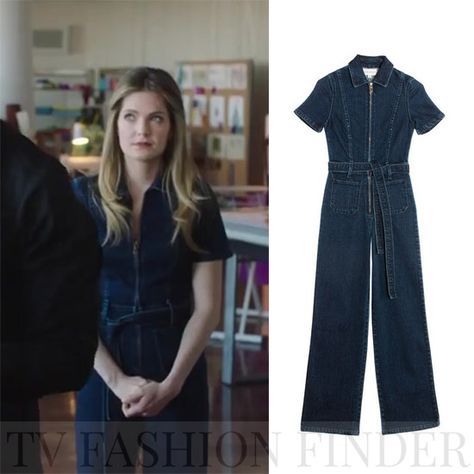 Meghann Fahy as Sutton Brady in denim jumpsuit #theboldtype #fashion Meghann Fahy Style, The Bold Type Sutton Brady, Sutton Brady Outfits, Sutton Brady, 365 Notes, Fashionable Characters, Western Ootd, Meghann Fahy, The Bold Type