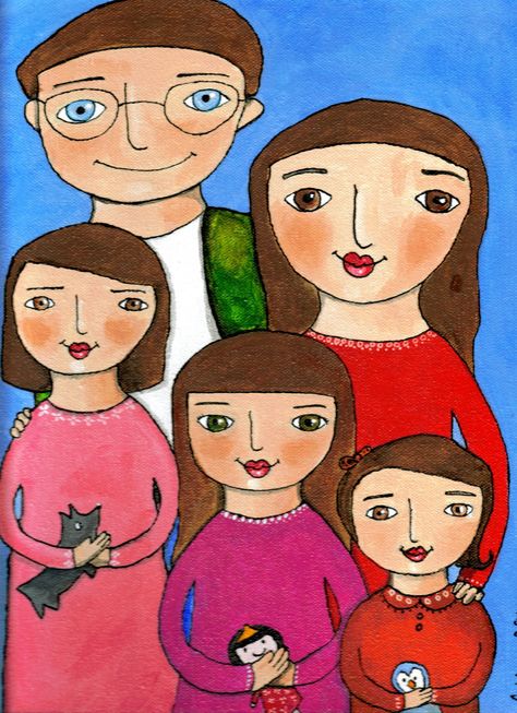 Family Drawing For Kids, Funny Easy Drawings, Family Drawing, Family Painting, Easy Drawings For Kids, Family Art, Bear Wallpaper, School Art Projects, Art Lessons Elementary