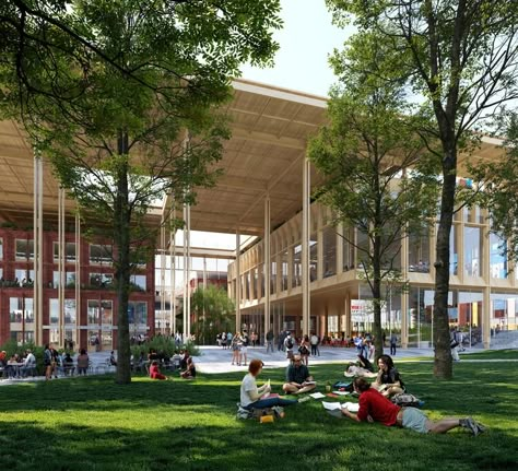 KPF Designs 2045 Master Plan for the University of Birmingham Campus in United Kingdom | ArchDaily Campus Design, University Of Birmingham, Public Architecture, Innovative Architecture, Landscape And Urbanism, Chicago Architecture, Cultural Architecture, Education Architecture, University Campus