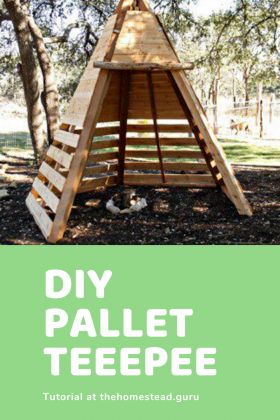 DIY Recycled Pallet Teepee Tutorial: Make Yours Now! » HG Pallet Teepee Diy How To Build, Diy Wooden Teepee, Wood Teepee Diy, Diy Backyard Teepee, Diy Palette Playhouse, How To Build A Teepee Outdoors, Pallet Forts For Kids Diy, Pallet Tree House Diy, Pallet Teepee