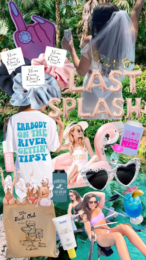 #myfirstshuffle #bachelorettepartyideas #bachelorette #bachelorettetheme #bride #bridesmaids #party #river #kayaking #swim #nature #vibes #fiance #marriage Last Splash, Bridesmaids Party, River Kayaking, Rock River, Hen Weekend, Nature Vibes, Float Trip, River Trip, Bachelorette Themes