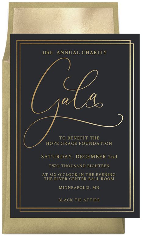 Simple Gala by A Fresh Bunch @Greenvelope Black Tie Gala Invitation, Gala Invitation Design Modern, Ball Invitation Design, Gala Graphic Design, Gala Decor Ideas, Gala Party Ideas, Gala Invitation Design, Gala Flyer, Prom Posters