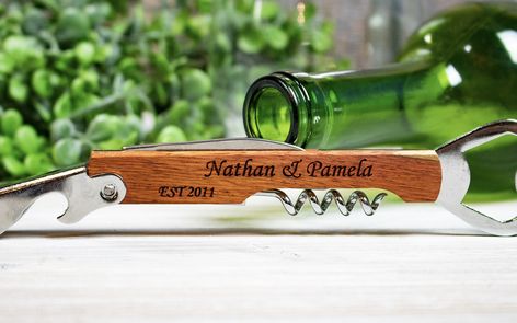 20 Modern Wedding Favor Ideas Your Guests Will Love! - KorraShay.com Wine Opener Wedding Favor, Bug Spray Wedding, Wedding Favours Bottles, Modern Wedding Favors, Wine Wedding Favors, Bottle Opener Favors, Wedding Bottle Opener Favors, Bridal Shower Wine, Bulk Wedding Favors