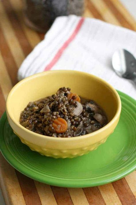 Black Lentil Soup Black Lentil Soup, Veggie Drinks, Lentil Soups, Lentil Recipe, Vegetarian Soups, Bee Food, Black Lentils, Wholesome Meals, Lentil Soup Recipe