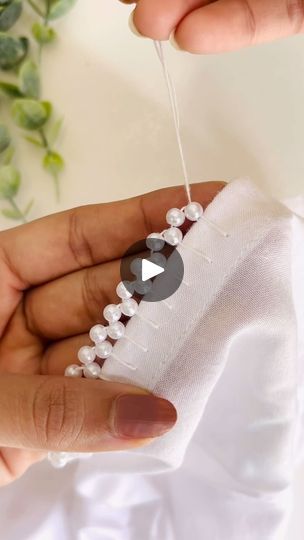 28K views · 18K reactions | Border lace embroidery tutorial with beads 🌸
.
.
.
.
.
#trending#embroidery#embroidered#embroideryart#embroiderydesign#handmade#tutorial#reels#reel#reelinstagram#reelitfeelit | Knots and Threads | arpitmusic.official · Zara Zara Beading Clothing, Trending Embroidery, Dog Clothes Patterns Sewing, Embroidery With Beads, Handmade Tutorial, Border Lace, Bead Embroidery Tutorial, Embroidery Tutorial, Embroidery Stitches Tutorial