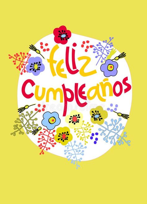 Spanish Birthday Wishes, Happy Birthday Hand Lettering, Happy Birthday In Spanish, Happy Birthday Quotes Funny, Golden Background, Birthday Quotes Funny, Floral Decoration, Happy Birthday Quotes, Happy Birthday Greetings