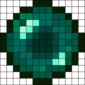 Ender Pearl Perler Bead Pattern / Bead Sprite Perler Minecraft Pattern, Pearler Bead Minecraft Patterns, Fuse Bead Minecraft, Perler Beads Minecraft Pattern, Pearl Beads Pattern Minecraft, Fuse Bead Patterns Minecraft, Minecraft Disc Template, Perler Bead Art Minecraft, Pyssla Ideas Minecraft