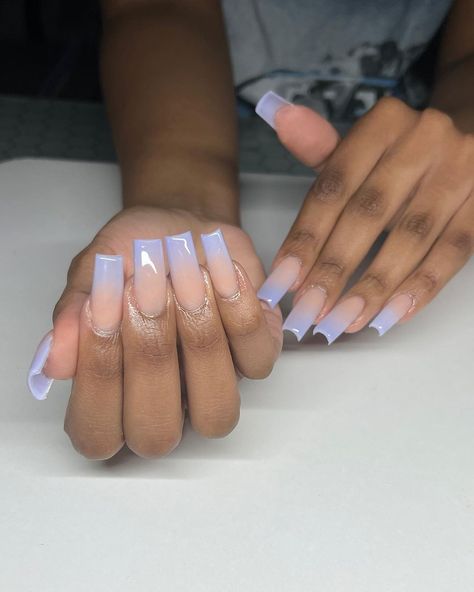 Short Periwinkle Nails, Periwinkle Nail Designs, Periwinkle Ombre Nails, Periwinkle Nails Acrylic, Periwinkle Acrylic Nails, Ombré Blue Nails, Perrywinkle Nails, Periwinkle Nails Designs, Ombre Blue Nails