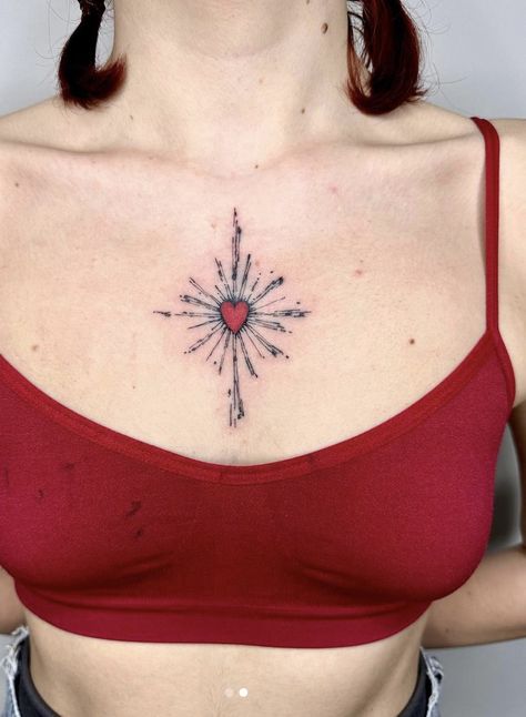 Chest Tattoo Heart, 5 Tattoo, Perfect Symmetry, Trending Tattoo, Scale Tattoo, Red Ink Tattoos, Jesus Love, Discreet Tattoos, Dream Tattoos