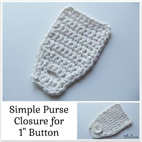 Free crochet pattern for a Simple Purse Closure. The closure folds over the top and closes at the side of bag. It can be crocheted to any length or width. Sew Handbag, Bag Closures, Purses Diy, Crochet Purse Pattern, Simple Purse, Knit Bags, Egg Ideas, Crochet Beach Bags, Free Crochet Bag