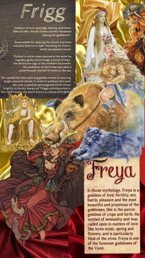 #friday #heathen #norsepagan #frigg #freya #pagan Freya Core Aesthetic, Freya Core, Mystical Beings, Norse Pagan, Witchy Stuff, Goddess Of Love, Mythological Creatures, + Core + Aesthetic, Norse Mythology