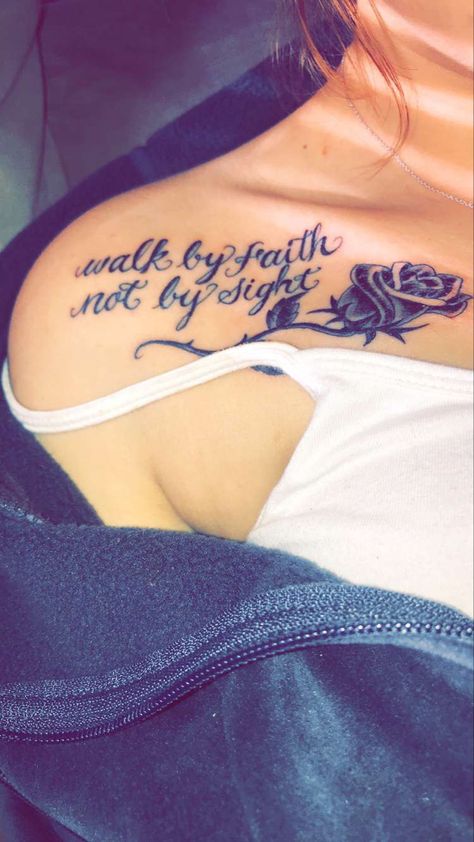 Quote tattoo 
Bible Quotes
Tattoo
Rose tattoo Walk By Faith Not By Sight Tattoo, By Faith Tattoo, Walk By Faith Tattoo, By Faith Not By Sight, Faith Tattoo, Tattoos For Black Skin, Tattoo Ideas Female, Fairy Tattoo, Calf Tattoo